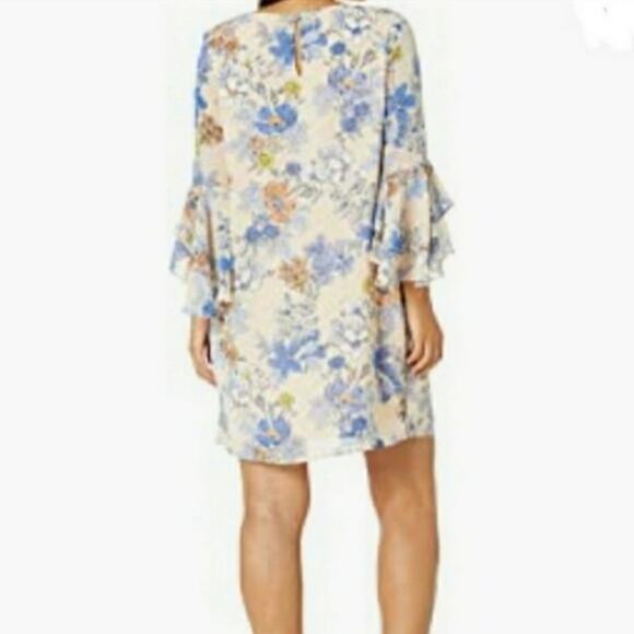 Nanette Lepore Pink Floral Ruffle Dress size 12 - Picture 2 of 11